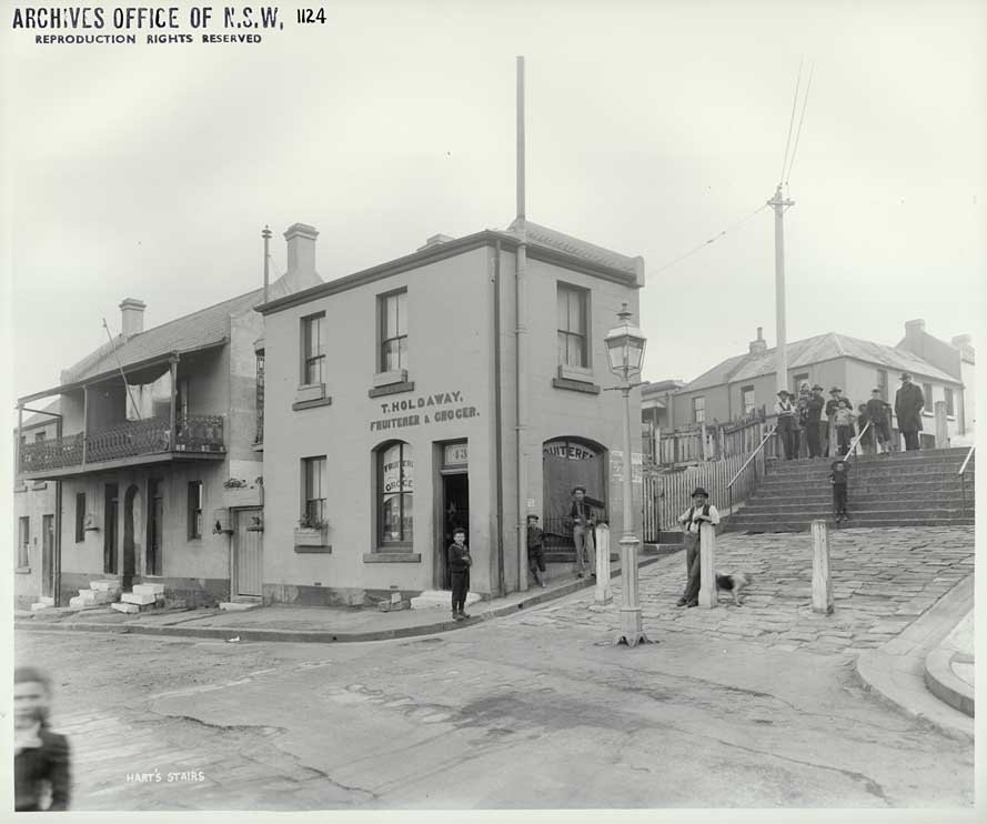 Harts stairs, The Rocks (1901)