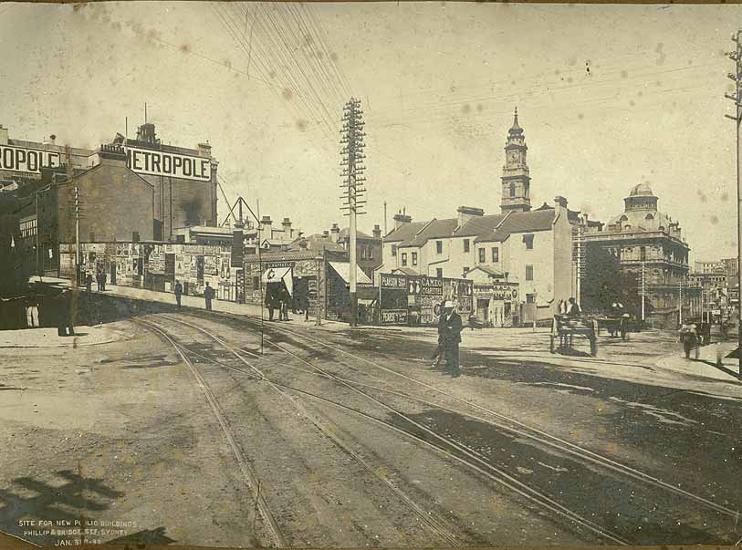 Phillip and Bridge Streets, Sydney 1899, Sydney city centre (c. 1899)