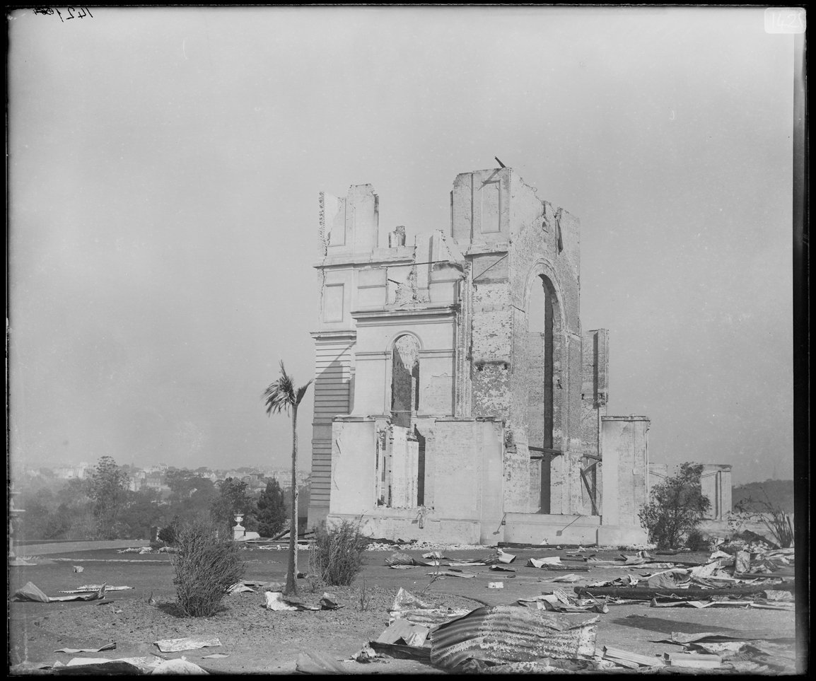 The ruins of the Garden Palace, Sydney (1882)