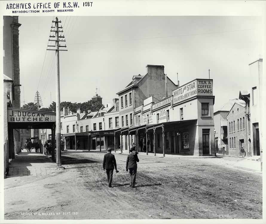 Argyle Street & Millers Road, The Rocks (1901–09)