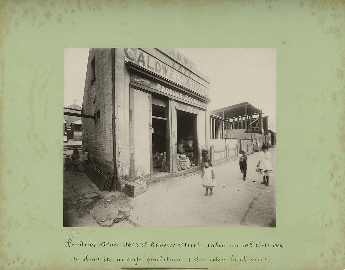 Sussex Street, Sydney 1889, Sydney city centre (c. 1889)