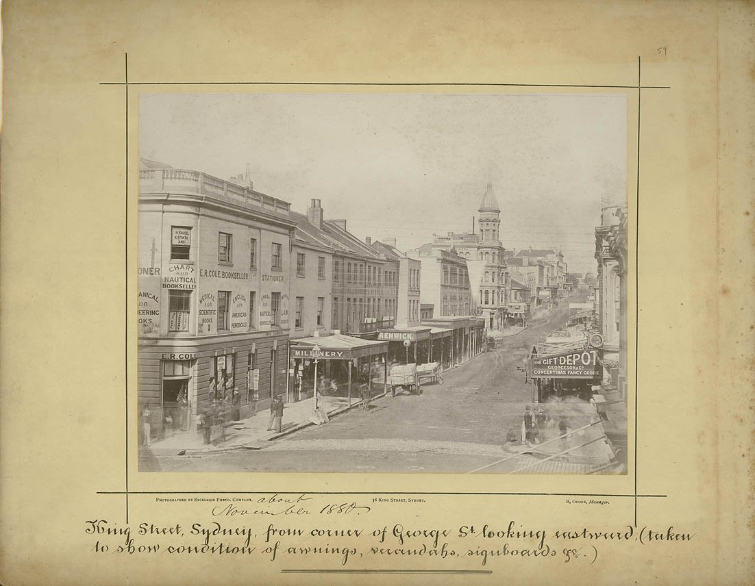 King Street, Sydney 1880, Sydney city centre (c. 1880)