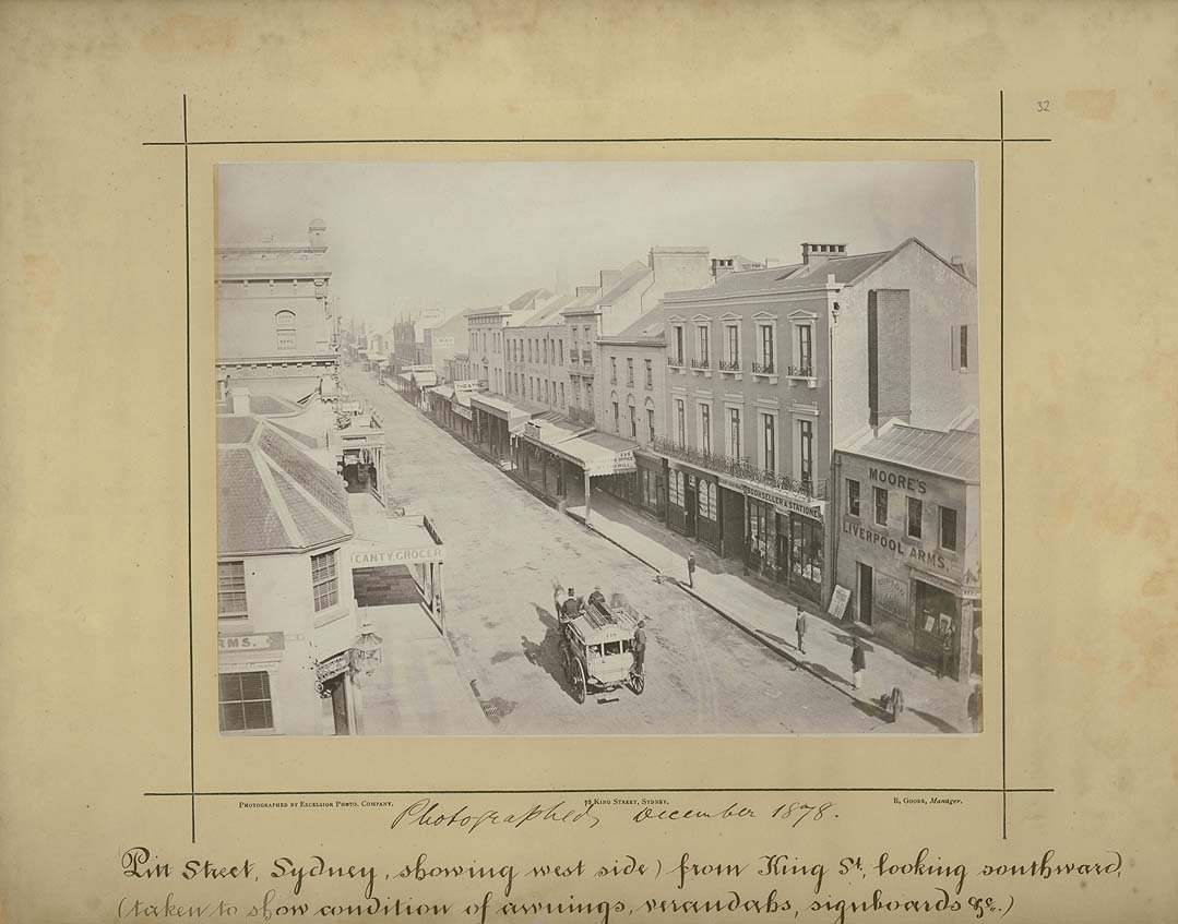 Pitt Street, Sydney 1878, Sydney city centre