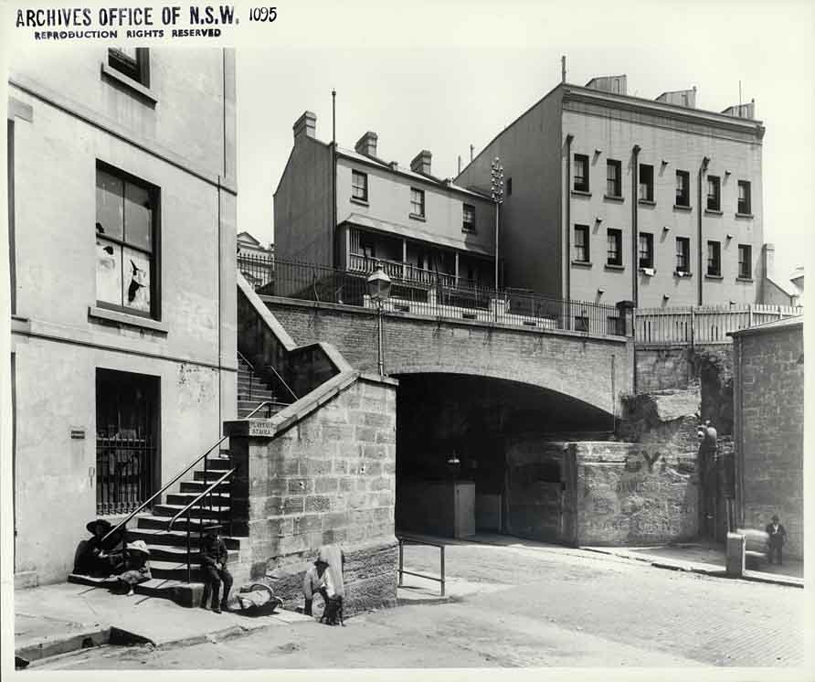 Playfair Stairs, The Rocks (1901)