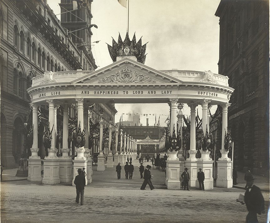 Federation celebrations, Sydney, Martin Place (1901)