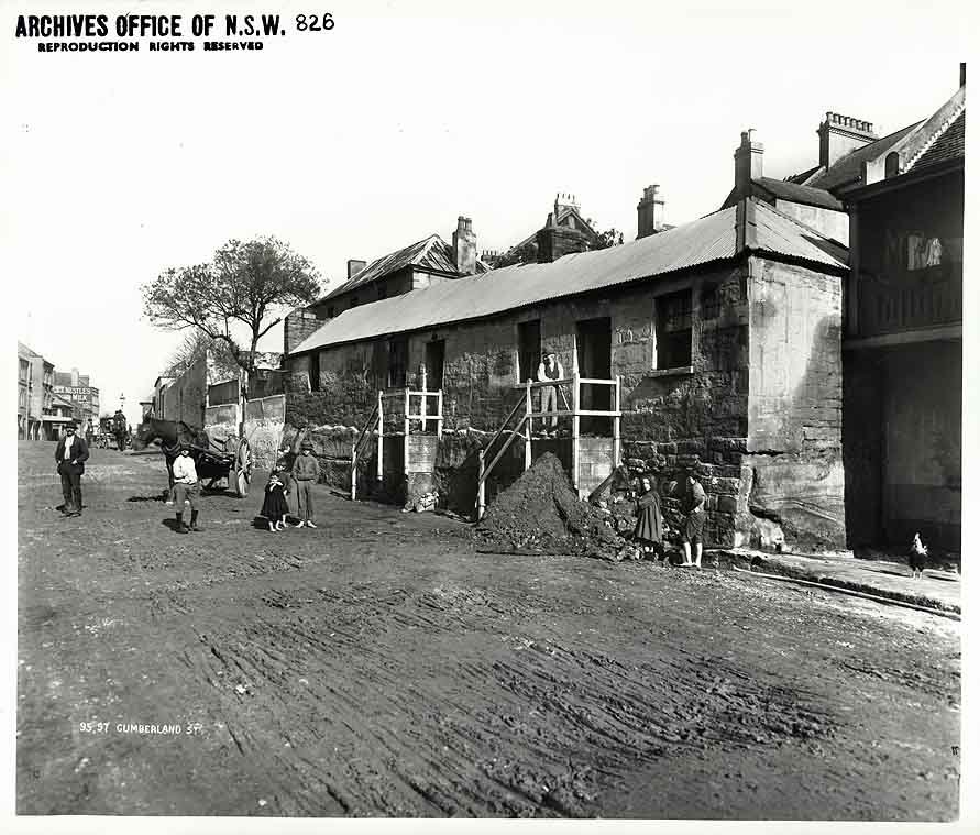 Cumberland Street, The Rocks (1900)