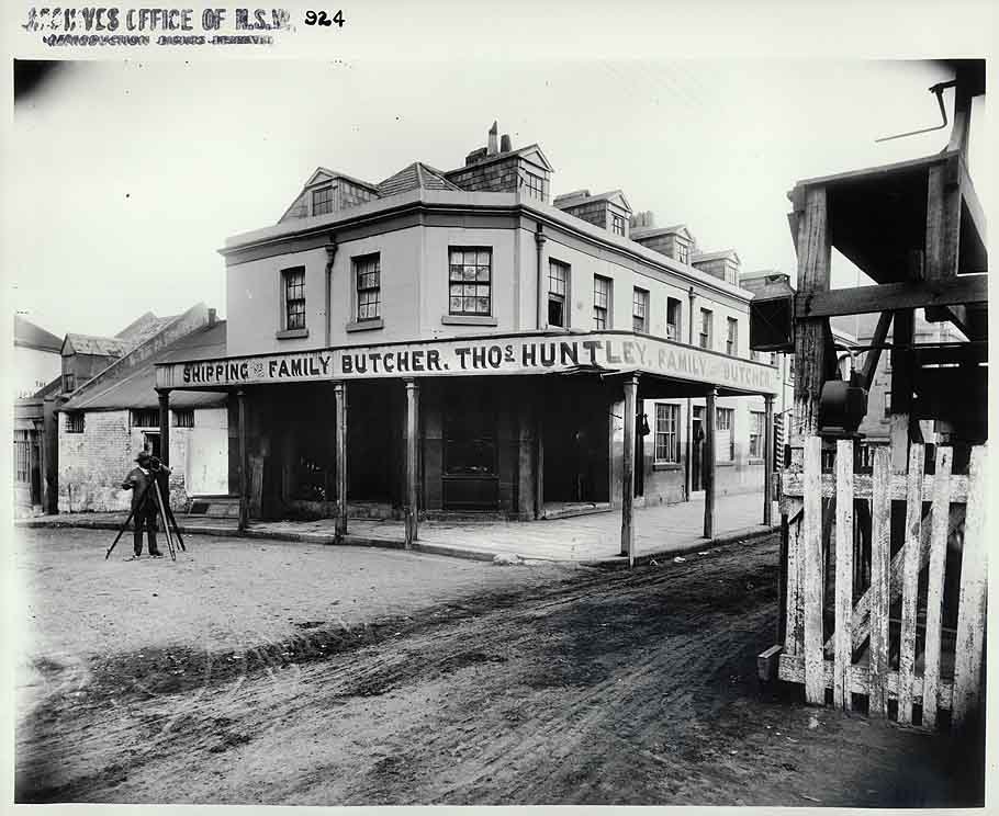 Kent Street butcher, Sydney, Sydney city centre (1887)