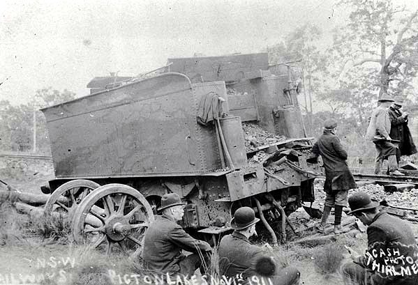 Train derailment Picton Lakes, 1911, Thirlmere (c. 1911)
