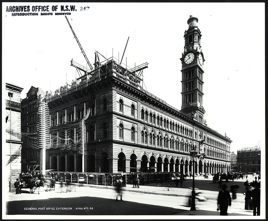 General Post Office, Sydney 1898, Sydney city centre (c. 1898)