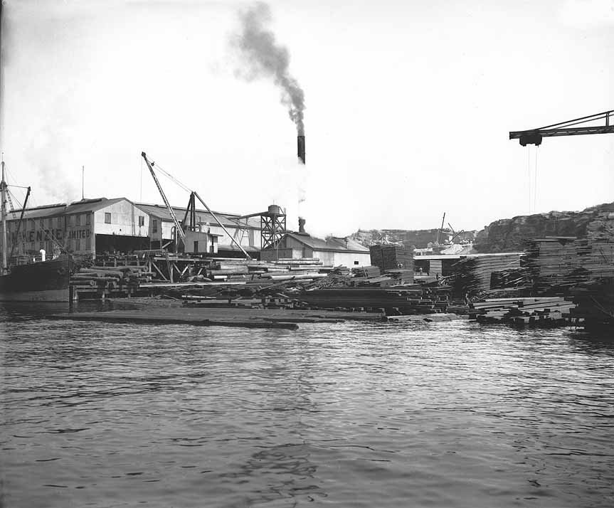 Timber Wharf - Glebe Island (c. 1910)