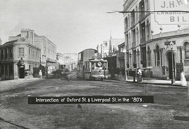 Early Sydney Tram, Sydney city centre (1880)