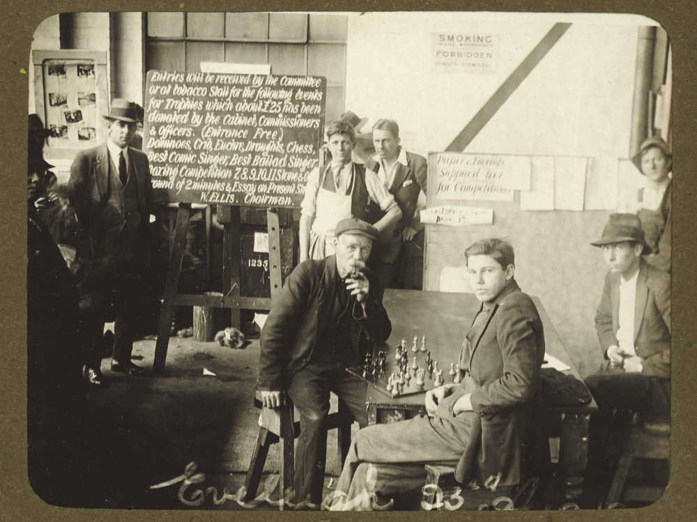Eveleigh Workshops during the 1917 railway strike