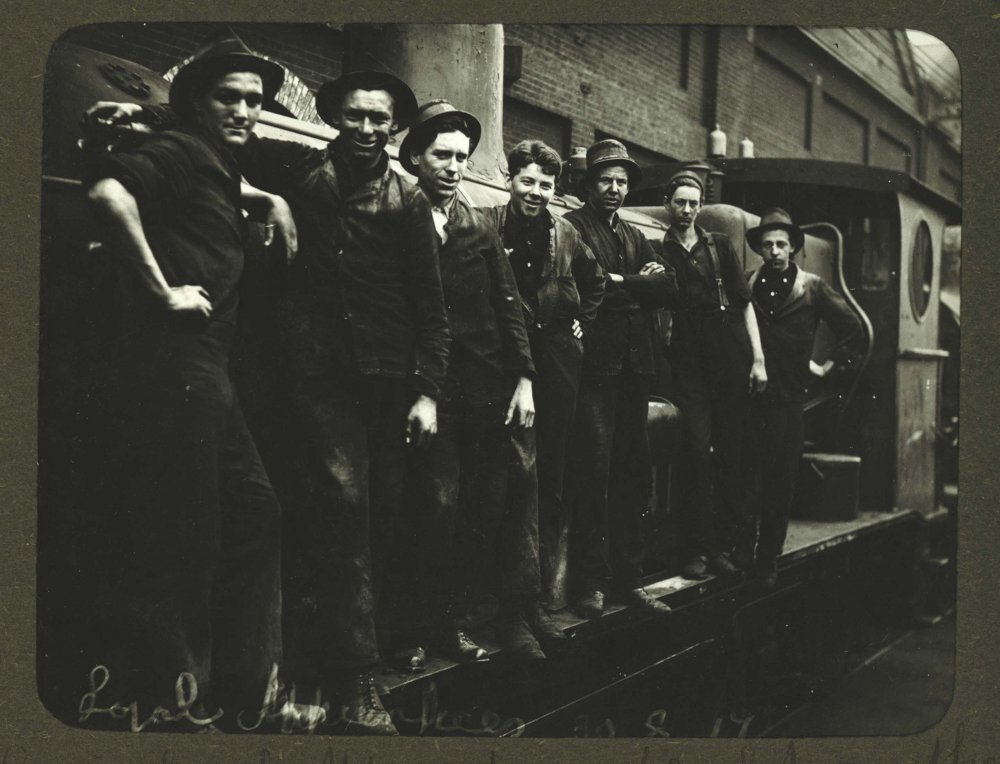 Eveleigh Workshops during the 1917 railway strike