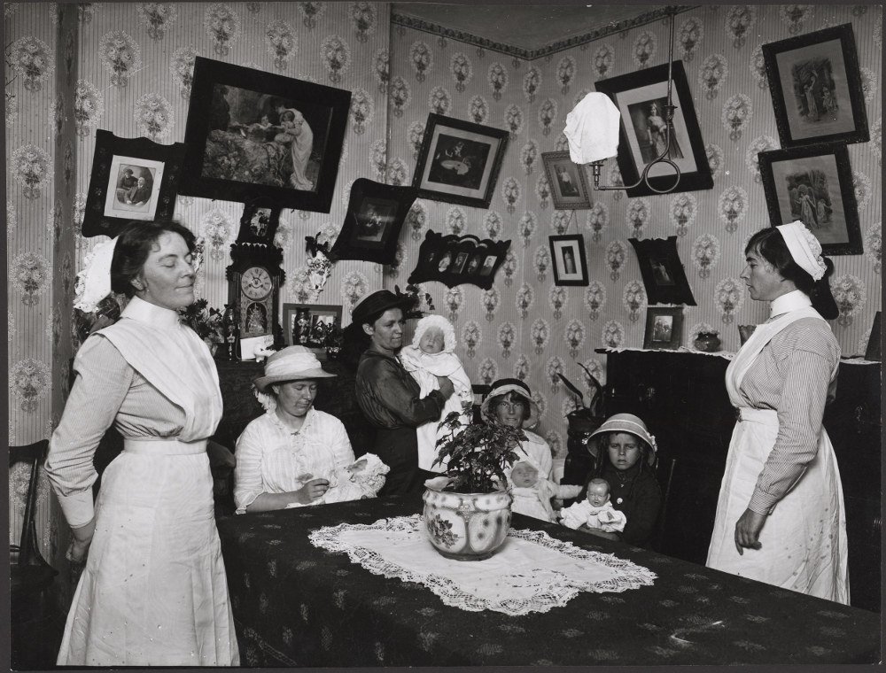 At the Newtown Baby Clinic (c. 1914)