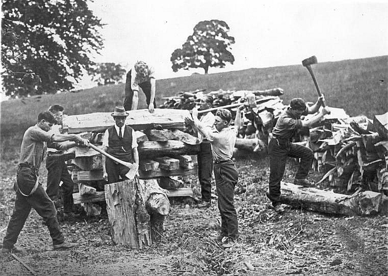 Woodchopping at Scheyville (c. 1926)