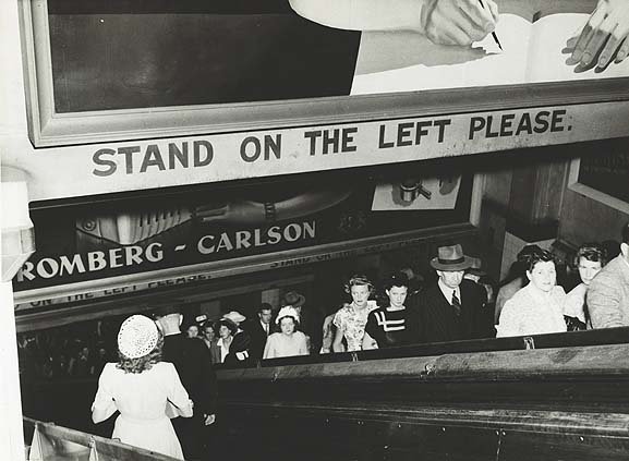 Taking the train - Wynyard, Sydney city centre (c. 1948)