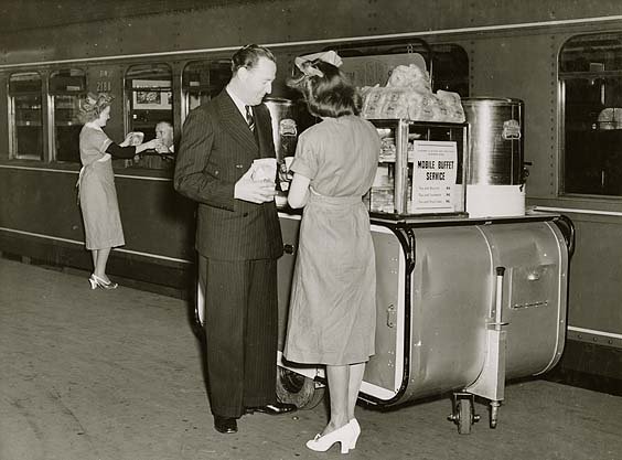 Mobile buffet service - Sydney, Haymarket (1948)