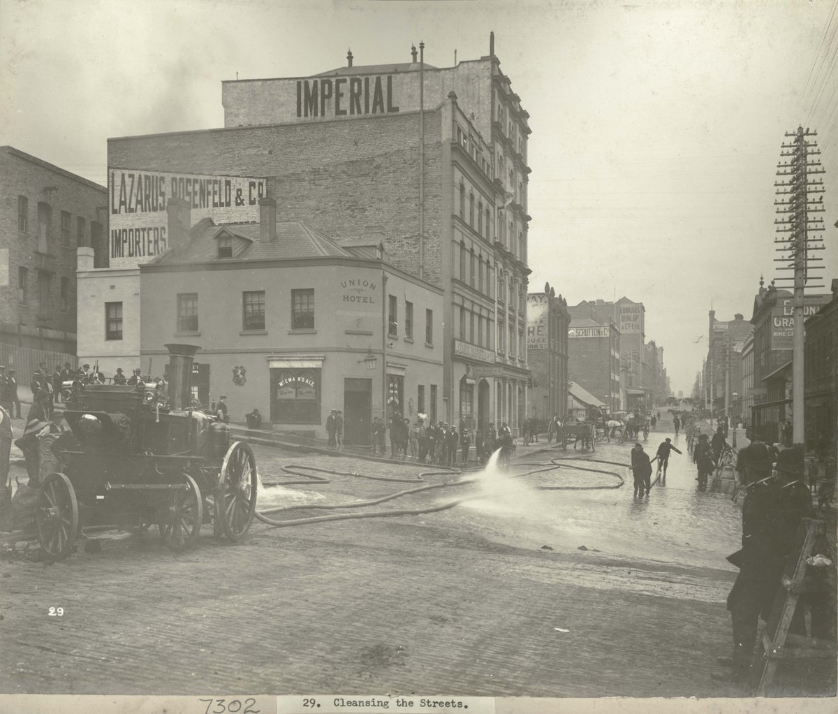 Cleansing the streets, Sydney (c. 1900)