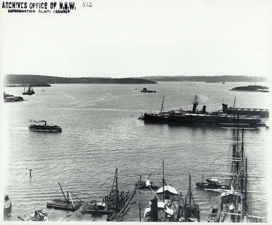 View of Sydney Harbour from Dawes Point, c. 1903