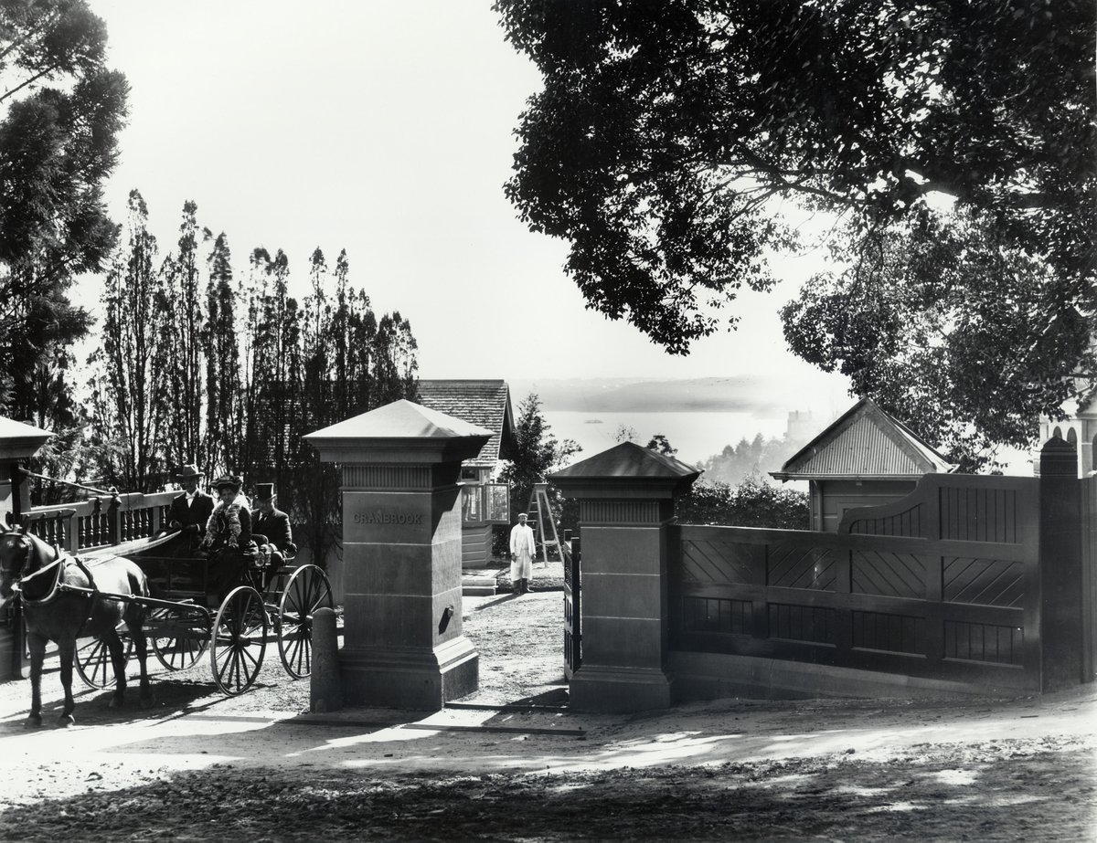 Cranbrook (private residence 1859-1900, residence of the NSW Governor 1900-1917, now Cranbrook School) - entrance gates, Bellevue Hill (NSW) (1859–1917)