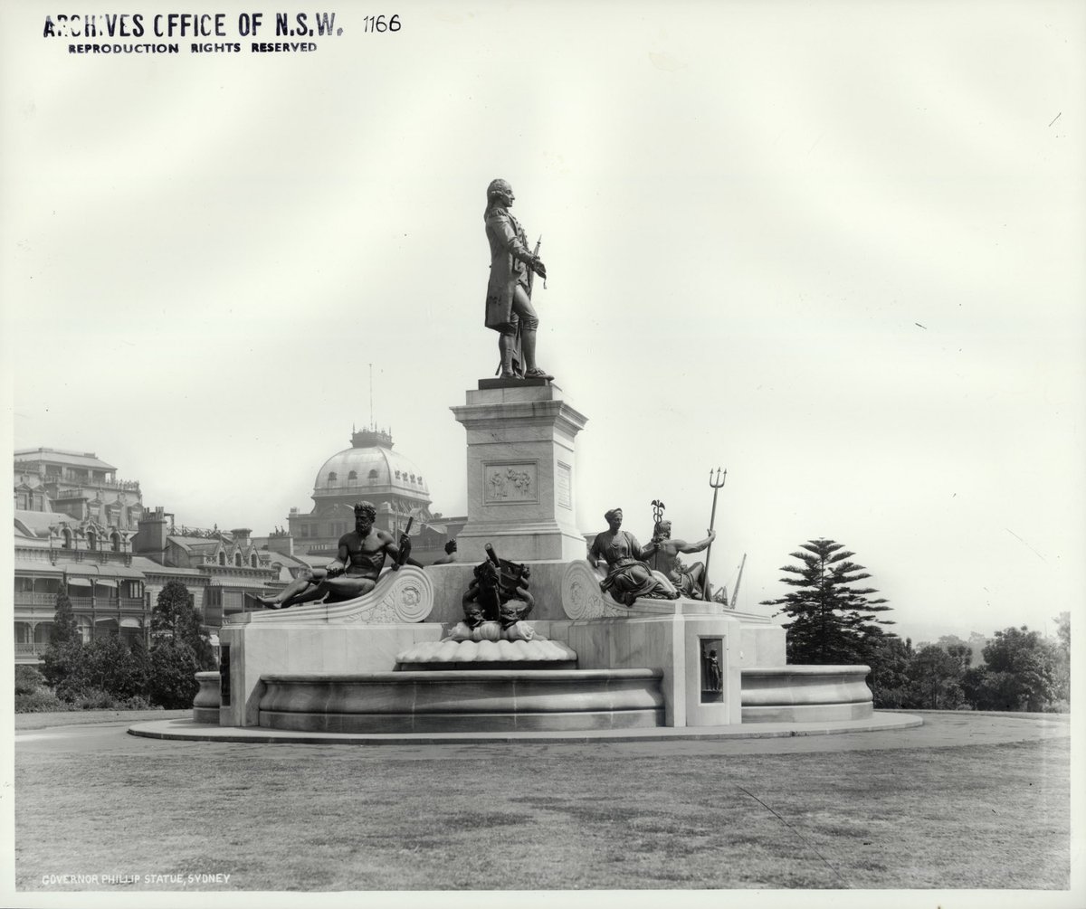 Governor Phillip statue in the Botanic Gardens, Sydney (NSW), Sydney city centre (1897)