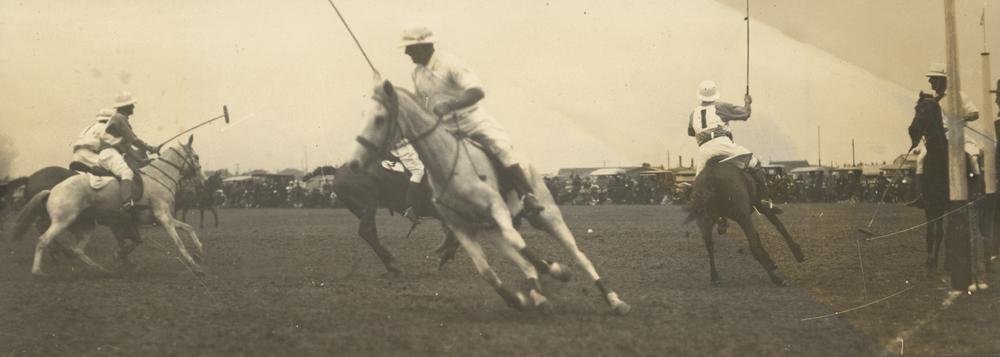 StateLibQld 2 233937 Action on the polo field at Camden (1924)
