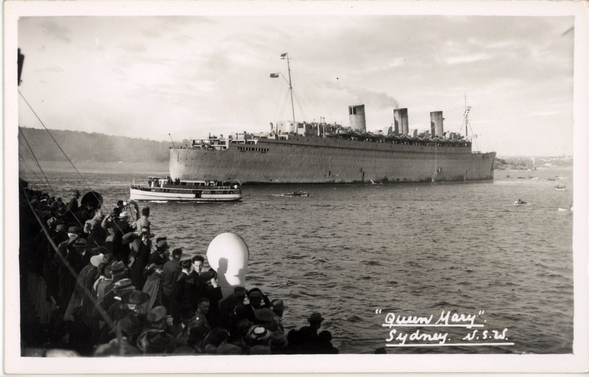 HM Troopship Queen Mary in Sydney, World War II photographer unknown (1940)
