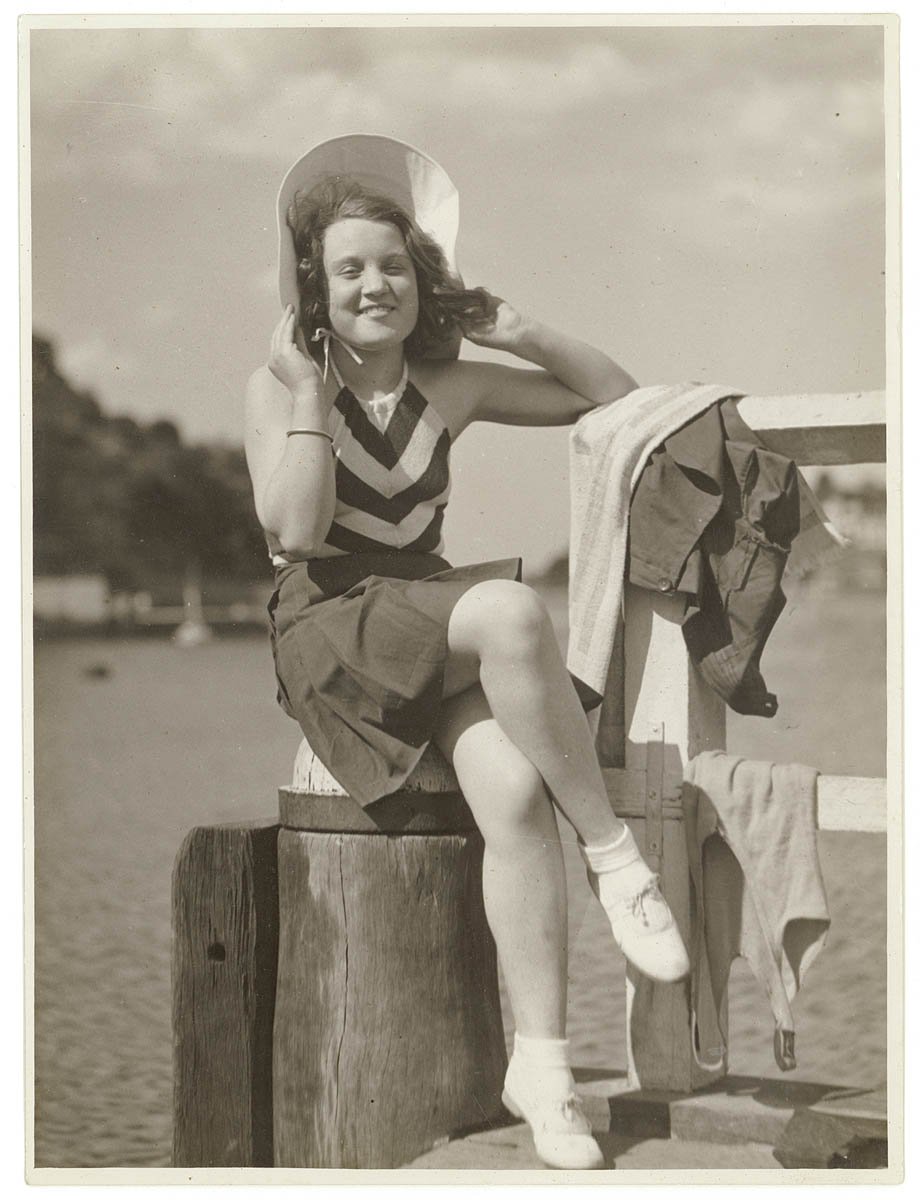 Portrait taken on the beach for newspaper, Sydney area, 193- Sam Hood (1938)