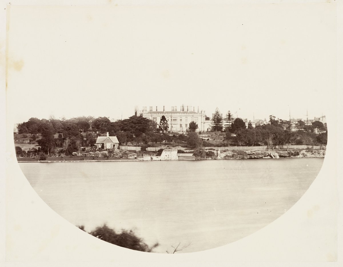 129 Government House From Domain, Sydney city centre (1872)