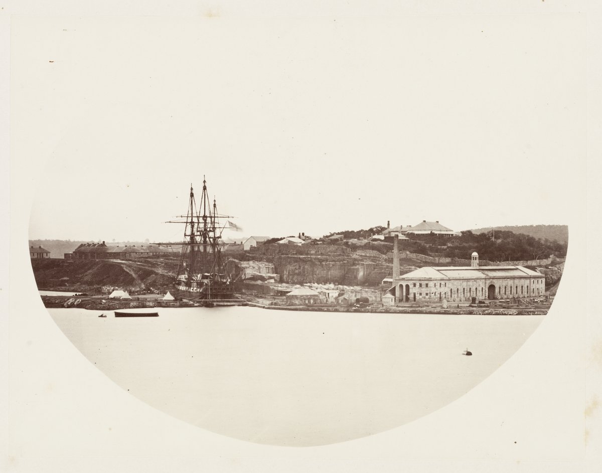 145 Cockatoo Island HMS Galatea in Dock SH, Sydney Harbour (1872)