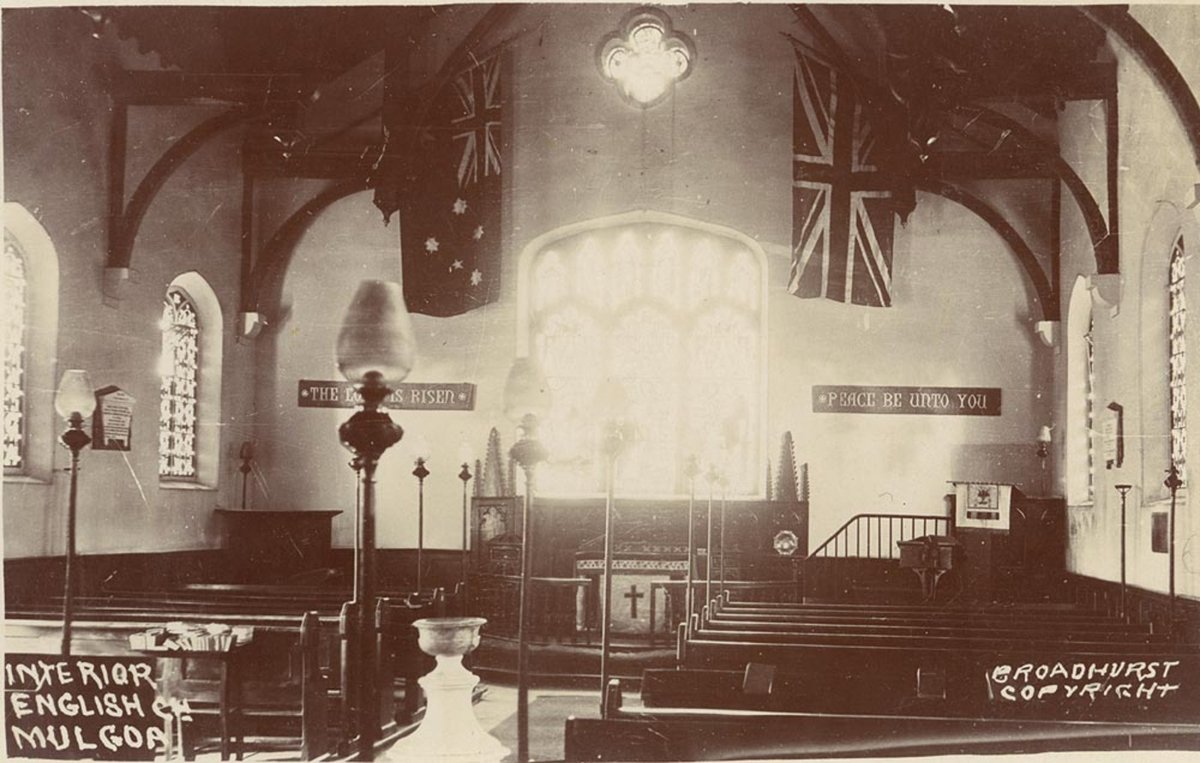 Interior English Church Mulgoa, 1900–27