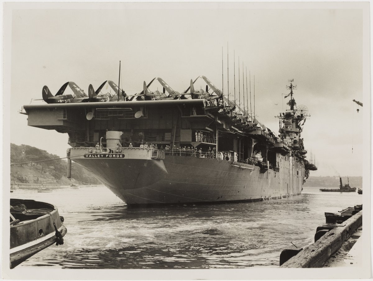 Aircraft carrier USS Valley Forge, Sydney Harbour, 1948