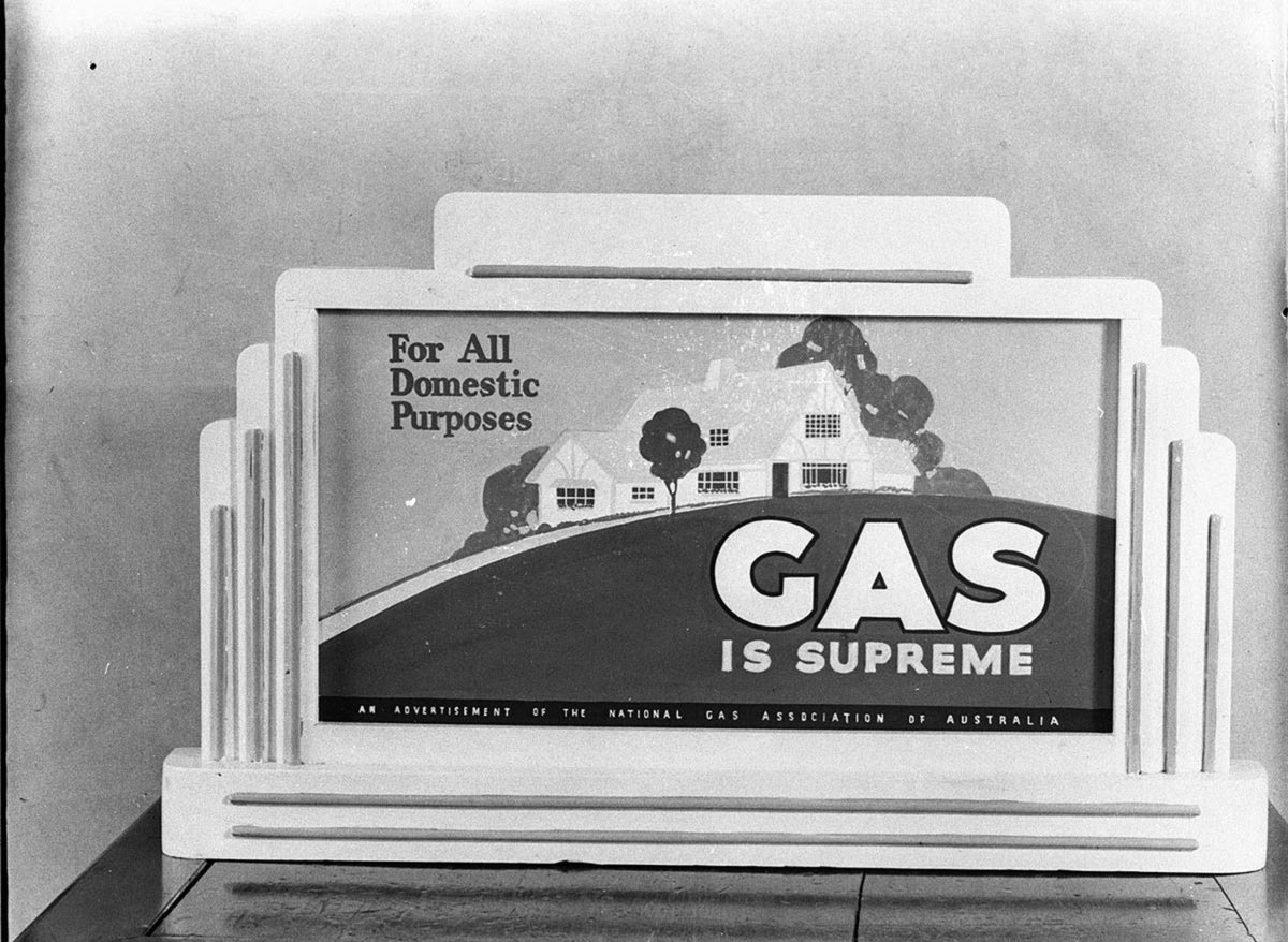 Gas is Supreme advertisement of National Gas Association of Australia (1930s)