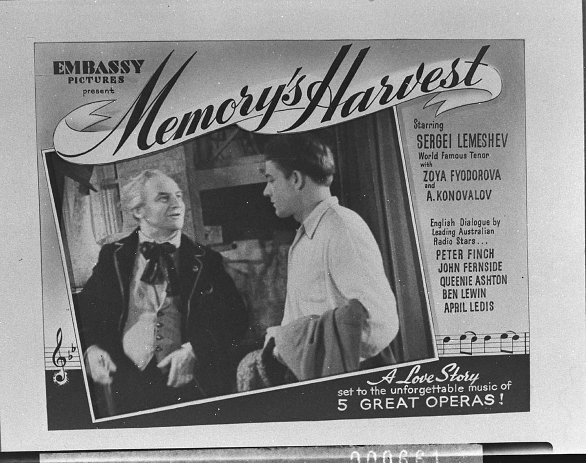 Memorys Harvest with Sergei Lemeshev Zoya Fyodorova and A Konovalov Embassy Pictures poster (1947)