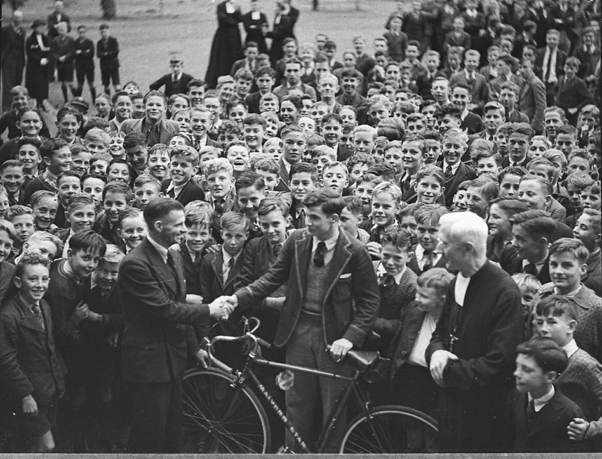 Oppy Hubert Opperman at St Josephs College taken for Bruce Small Ltd (1938)