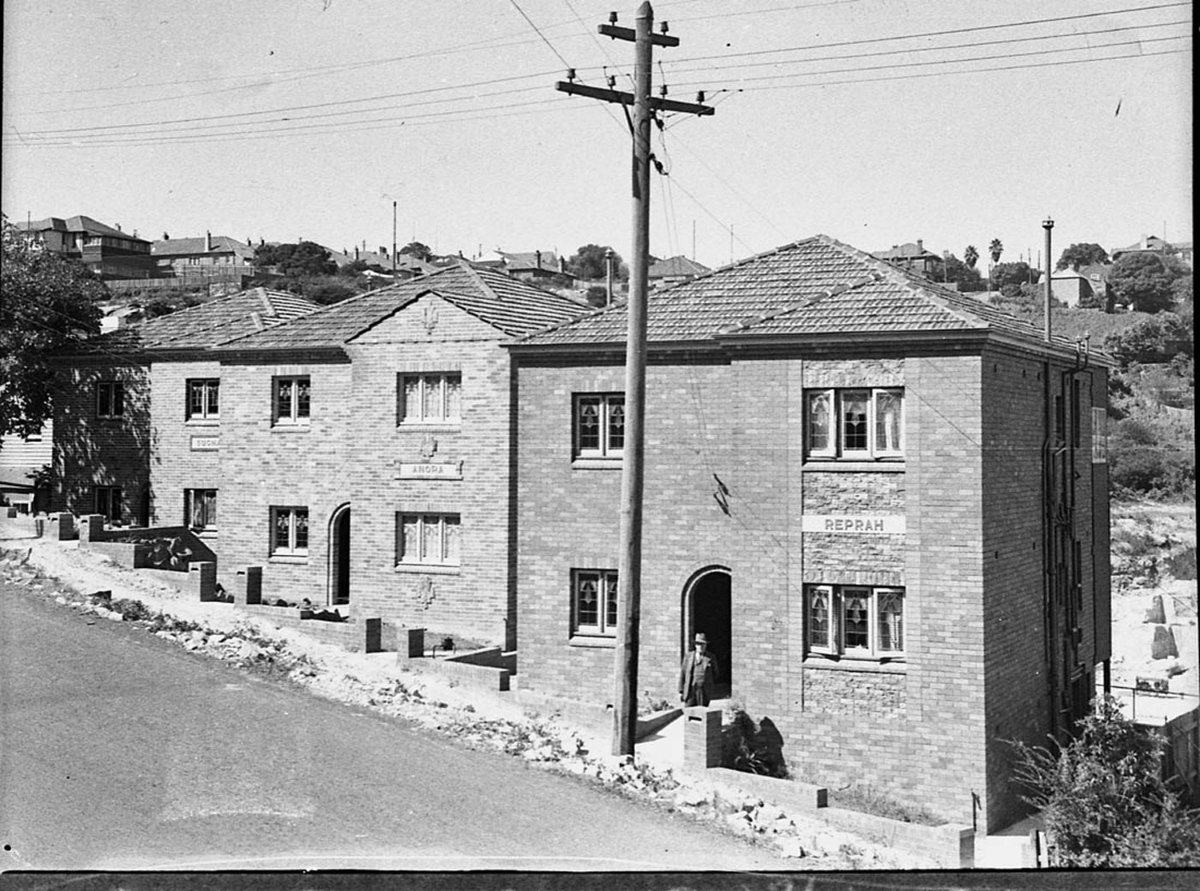 Reprah Anora and Sugna Flats North Sydney taken for Telegraph classified ads (1937)