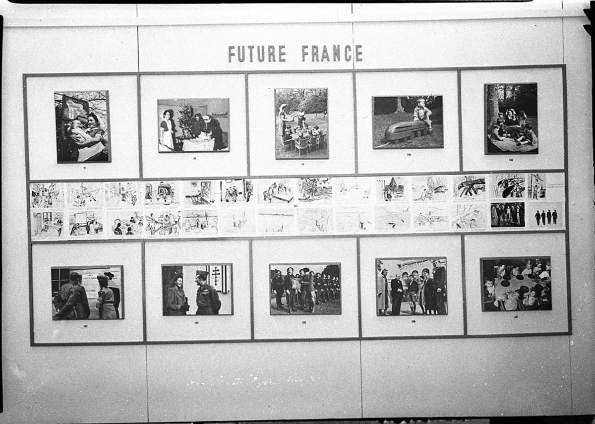 The future France at French Exhibition The Spirit of France David Jones taken for Courier australien, Sydney city centre (1944)