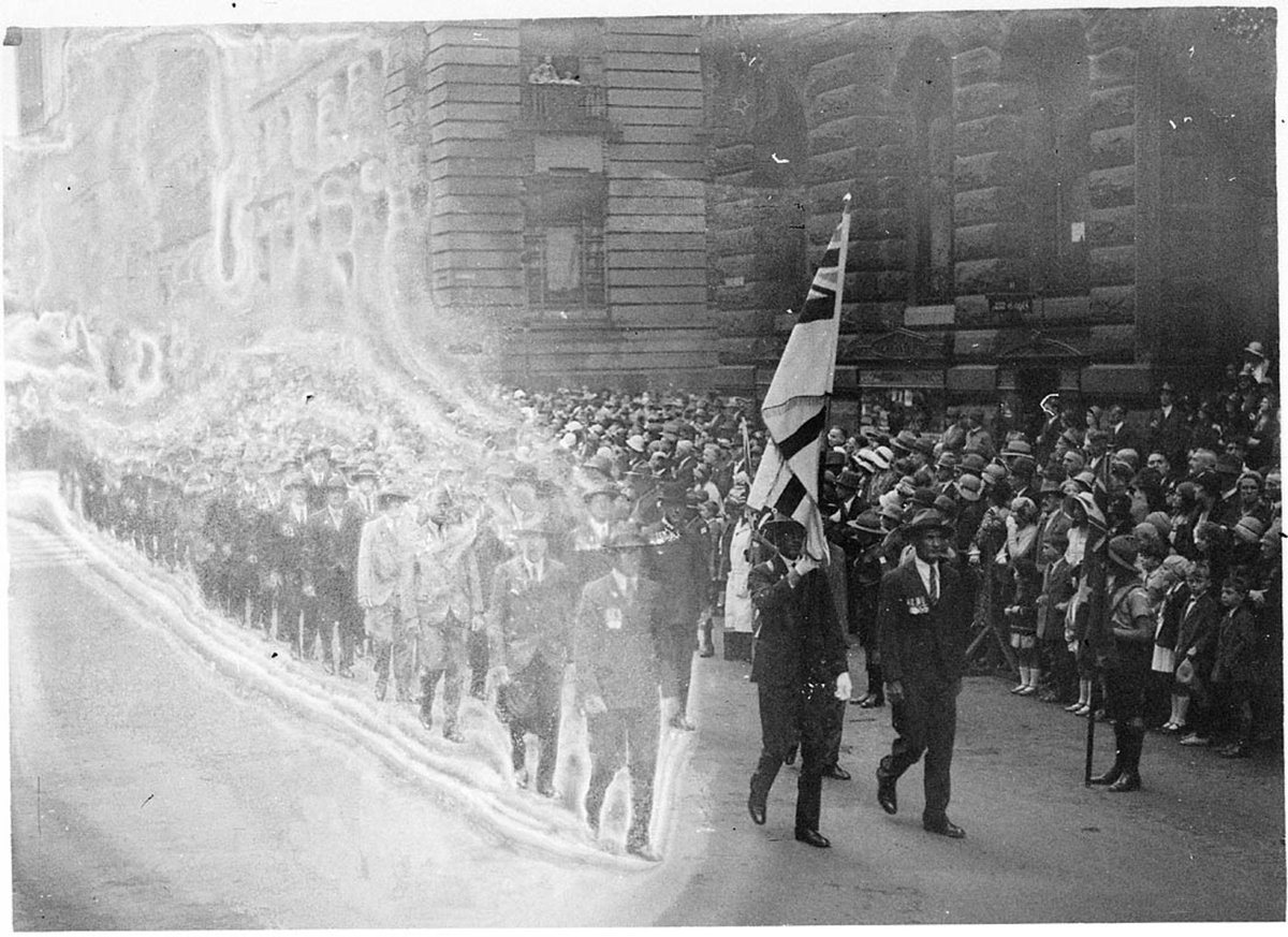 RAN contingent Anzac Day March Martin Place (c. 1930)