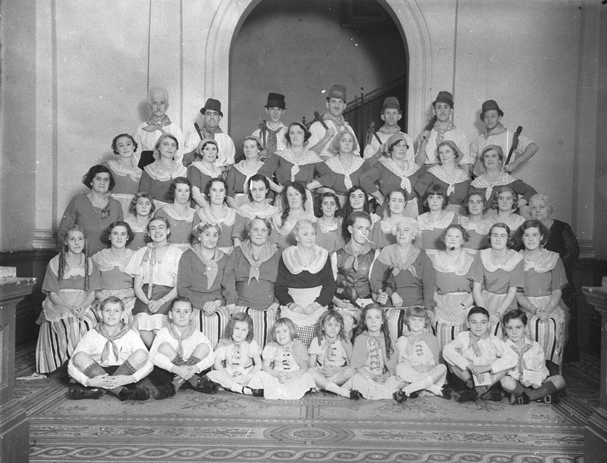 A group of Colonial pioneer women and early goldminers Tyrolean choir and recorder band (c. 1932)
