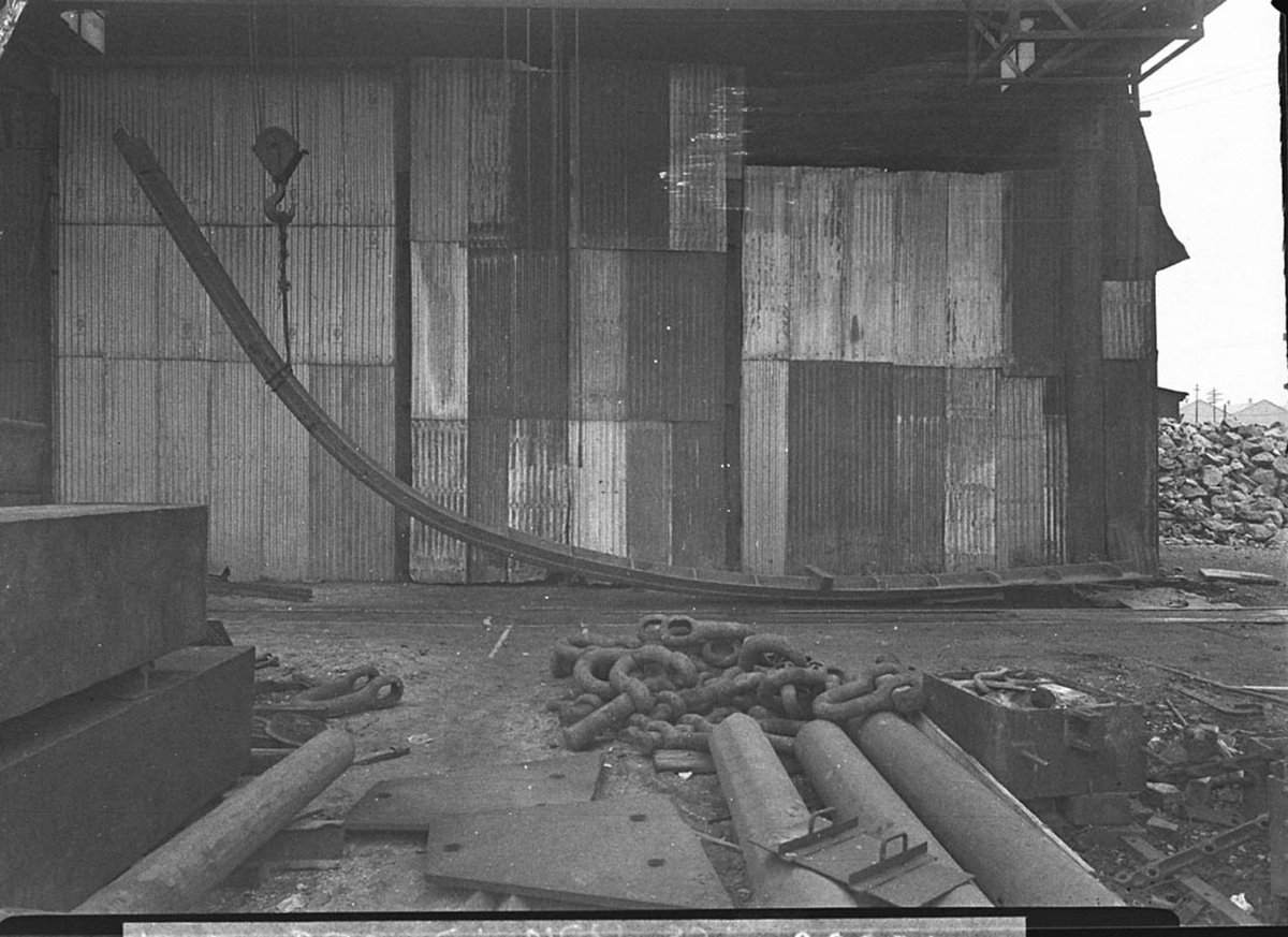 A huge forging of a ships bowsprit, Alexandria (1945)