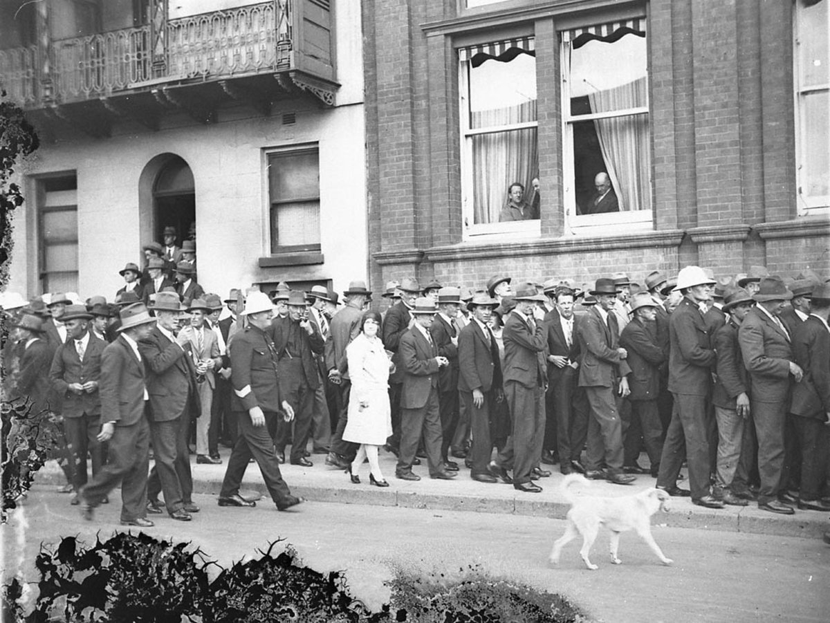 A Labour procession along Park Street, Sydney city centre (1927–30)
