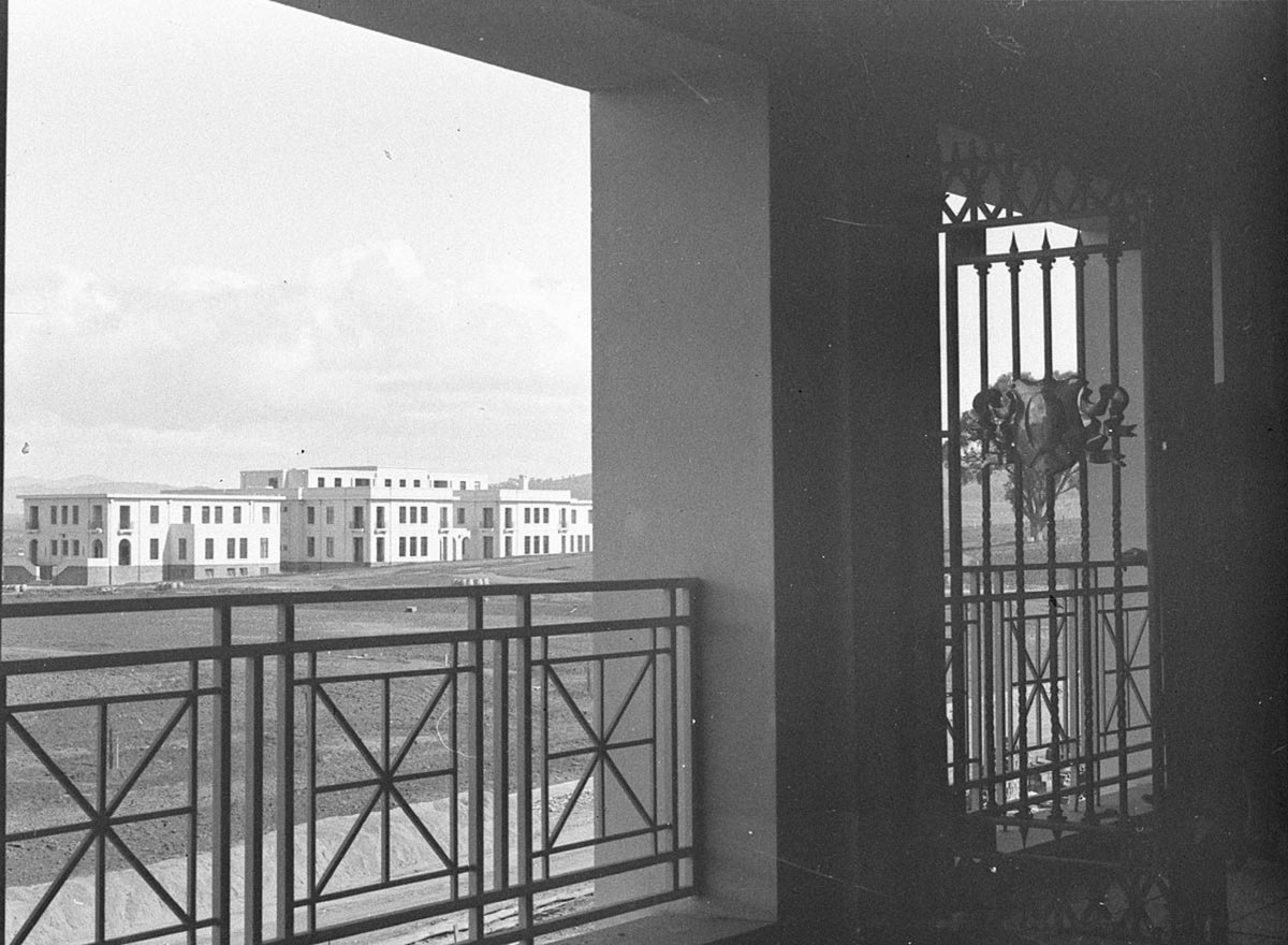 A vignette of newly erected Canberra buildings (1927)