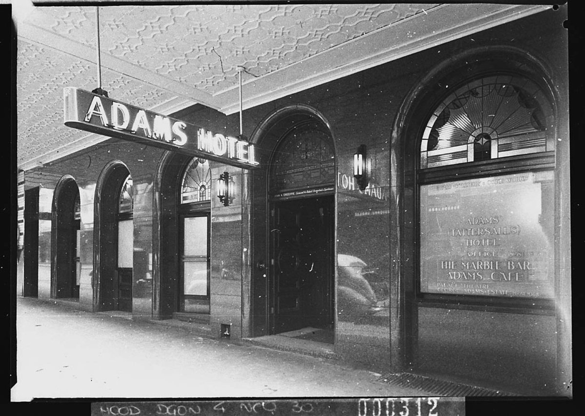 Adams Hotel Marble Bar in Pitt Street for Building Publishing Co, Sydney city centre (1939)