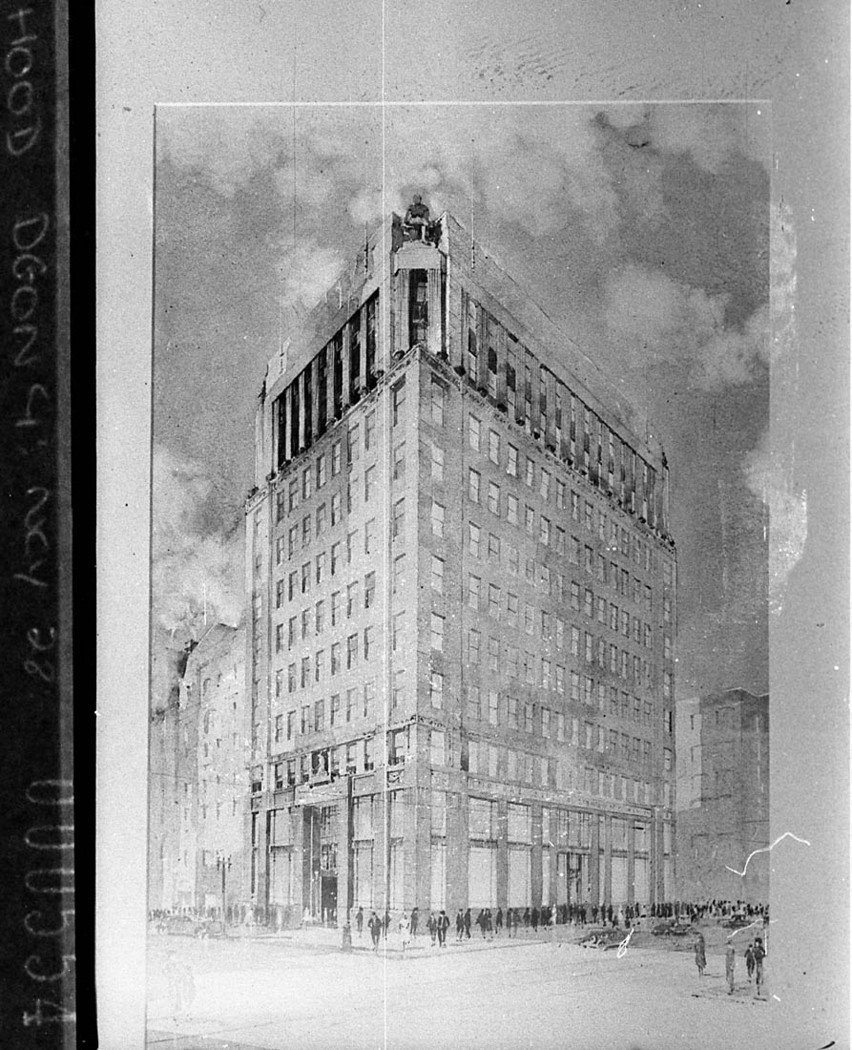Alternative preliminary design for Mutual Life Citizens Building, Sydney city centre (1937)
