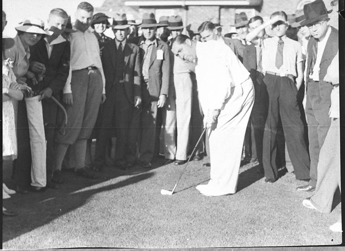American golfer Walter Hagen Roseville Golf Club taken for Golf in Australia (1937)