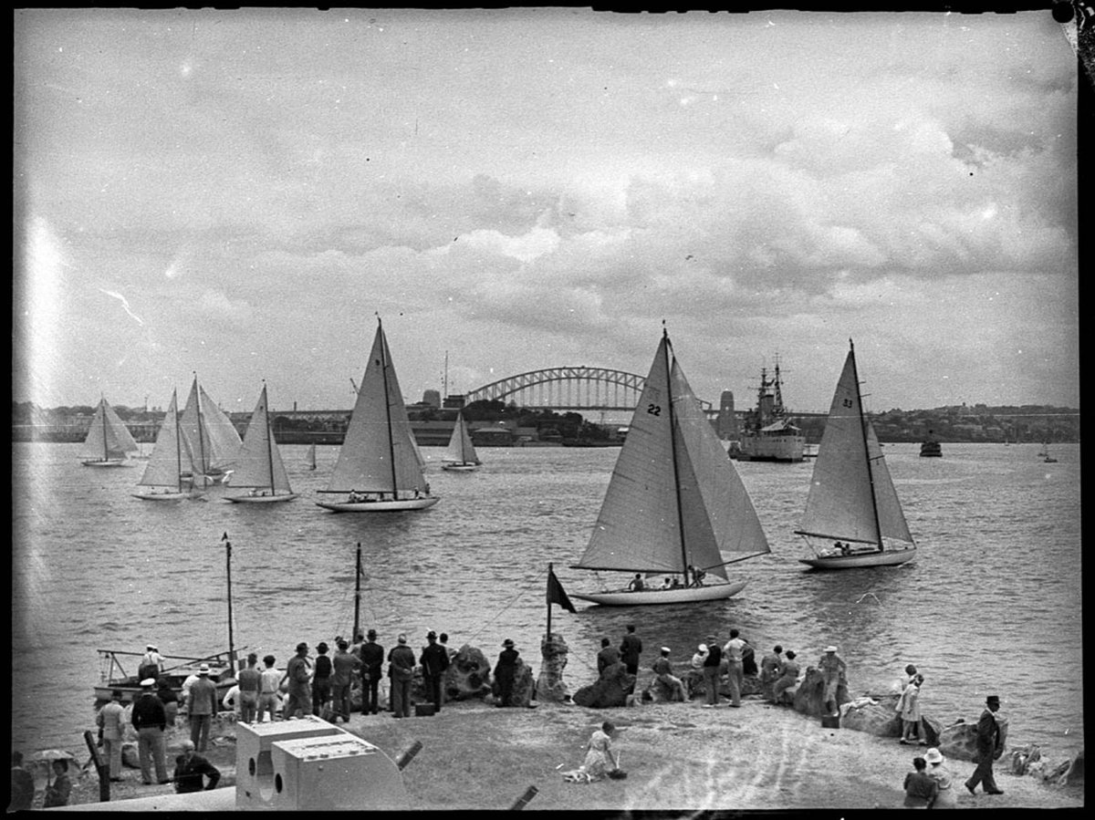 Anniversary Regatta taken from Clarke Island, 1948
