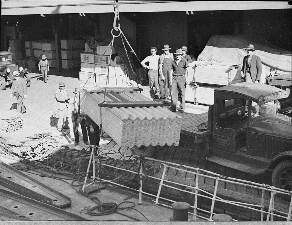 Asbestos Products Ltd exporting, Sydney (1937)