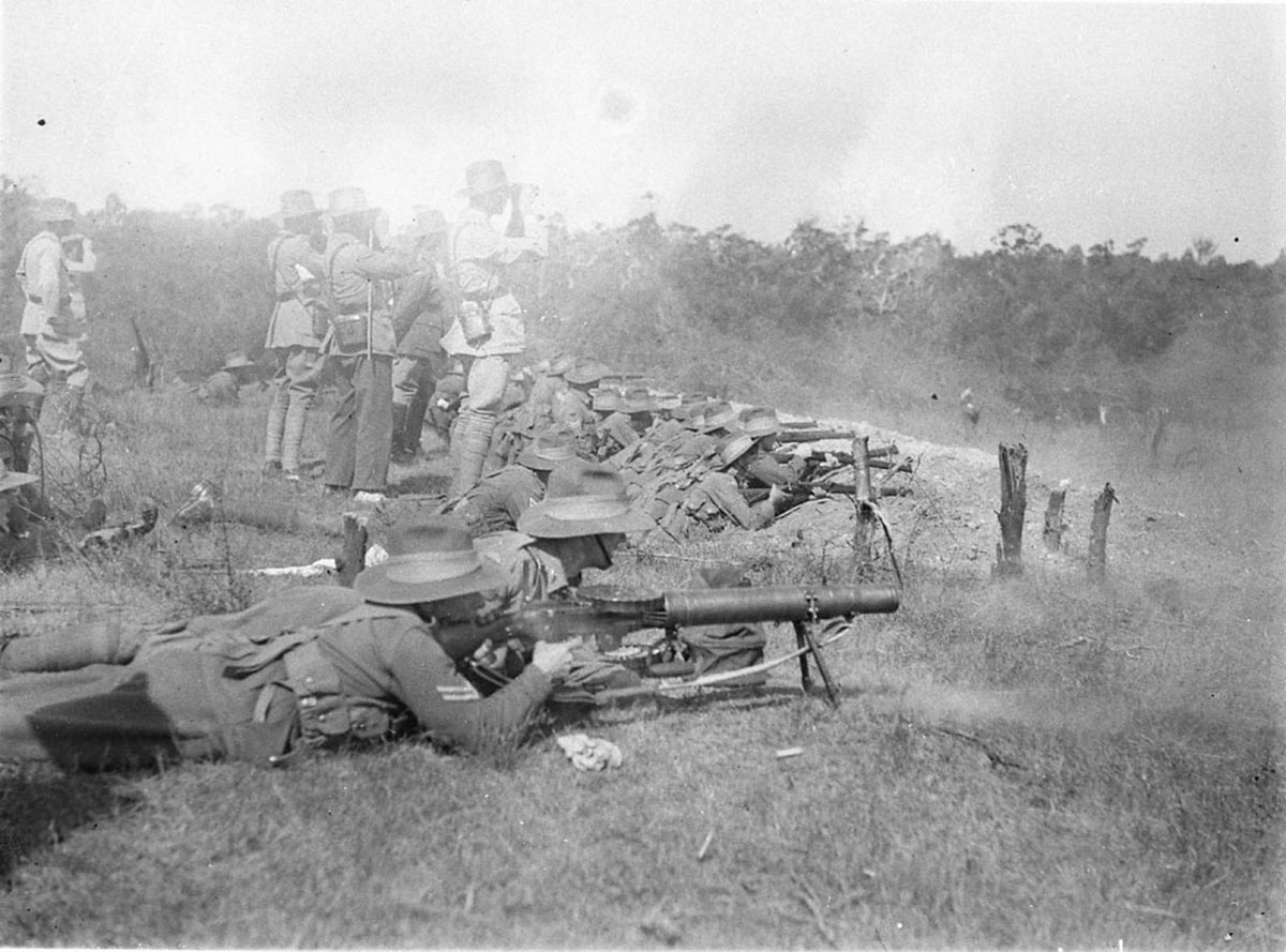 Australian Infantrymen at musketry practice (1930s)