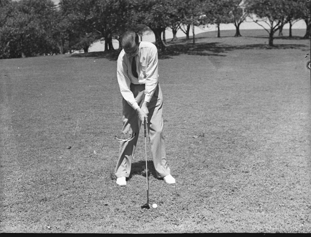 Bill Bolger at Moore Park taken for Golf in Australia (1939)