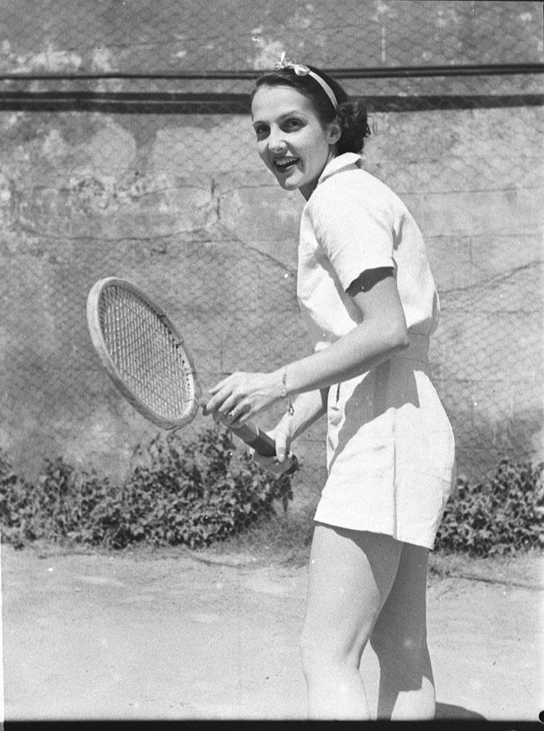 Billy Worth playing tennis taken for JC Williamson (1937)